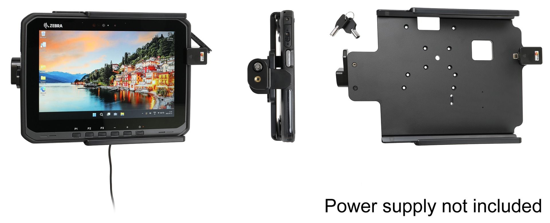 Brodit holder Zebra ET60W/65W keylock/ usbC 3.1-WINDOWS only