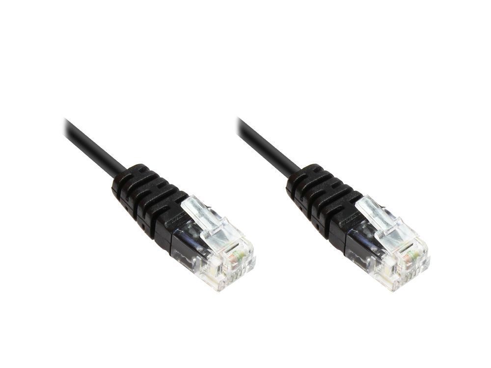 ISDN aansluitkabel, 2x RJ11 Stekker, 4 aderig, rond, 0.6 me.