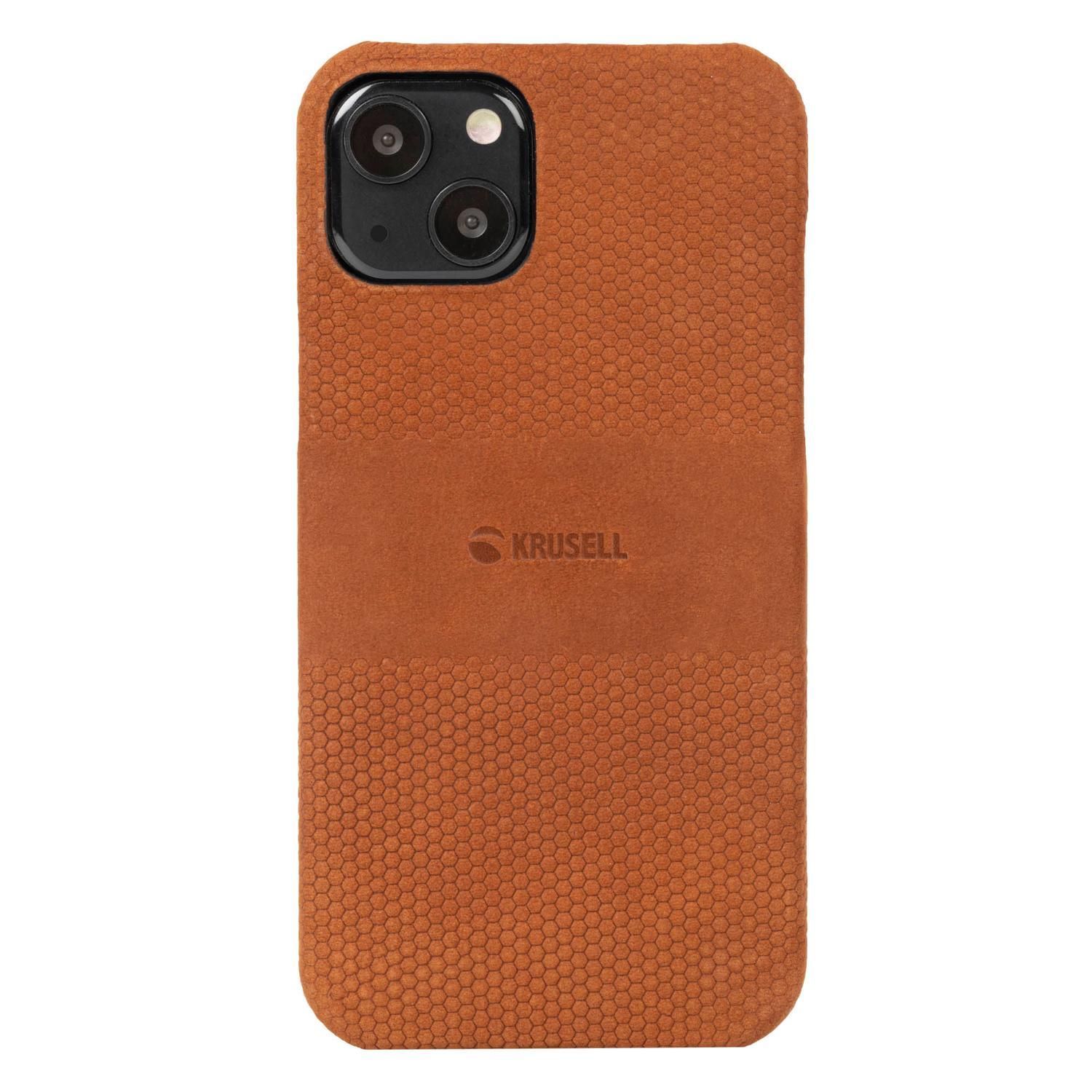 Krusell Leather Cover Apple iPhone 13 - cognac