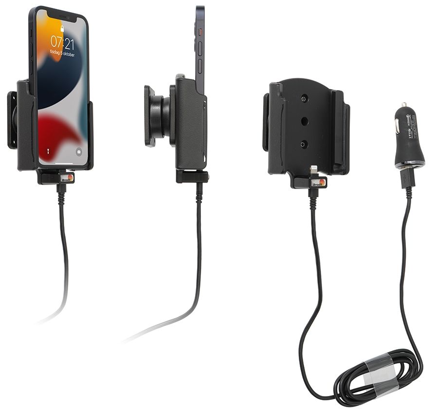 Brodit Active holder Apple iPhone 13 Mini USB cig.plug