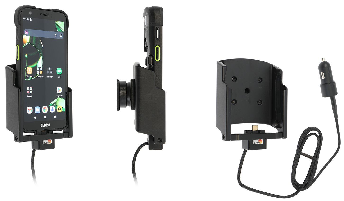 Brodit Active holder Zebra TC701 USB cig.plug