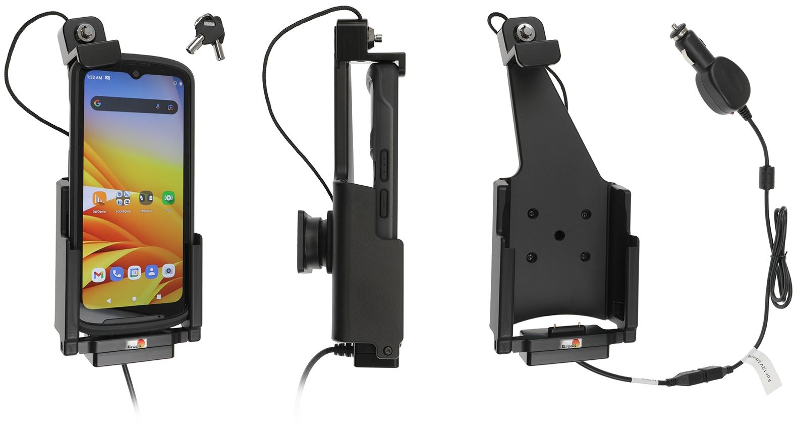 Brodit Active holder Zebra TC15 cig.plug -lock/boot