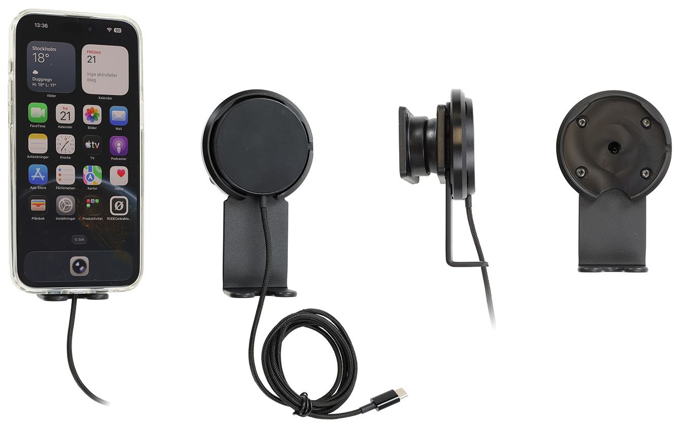 Brodit holder avec Magnetic Charger Qi2 25W -black