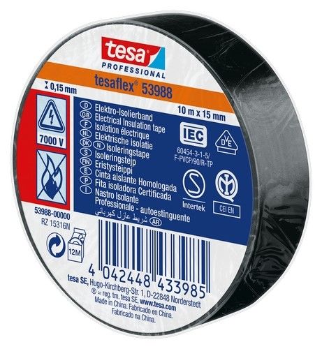 Tesa 53988 Isolatie tape 15mmx10m - 10 rollen