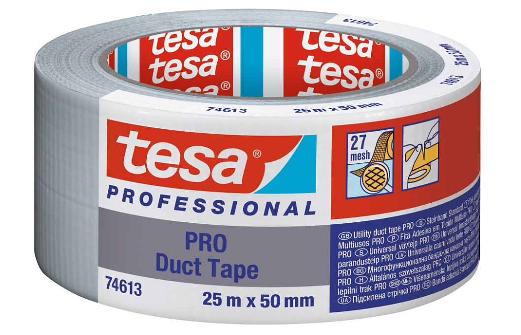 Tesa 74613 PRO Duct tape 50mmx50m - zwart