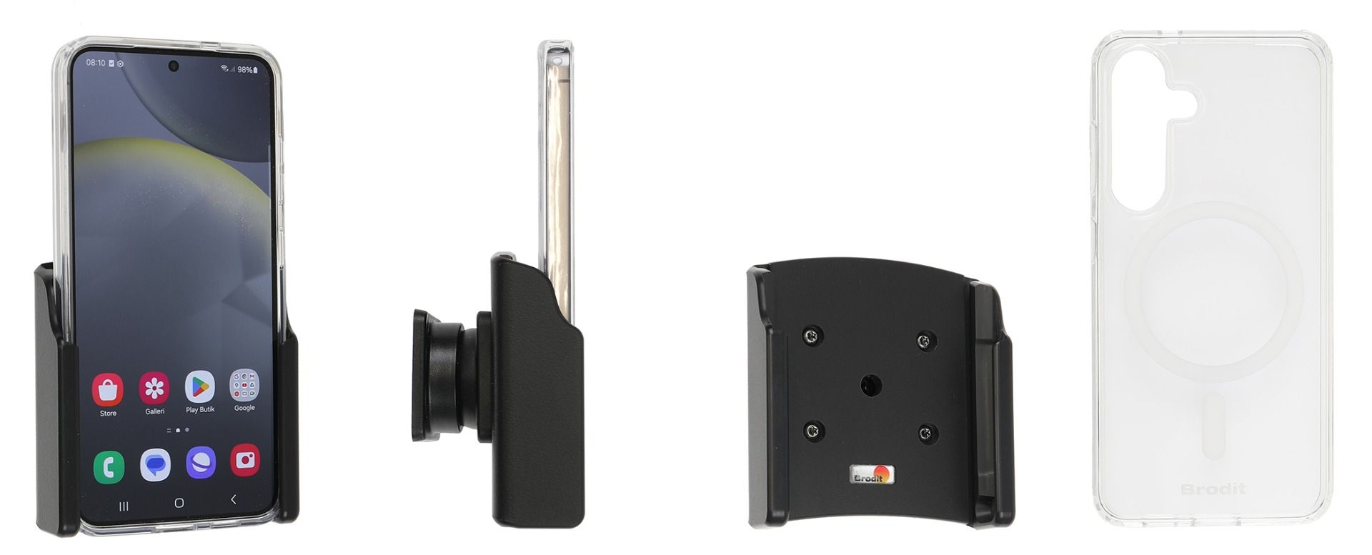 Brodit holder Samsung Galaxy S24 with Magnetic case
