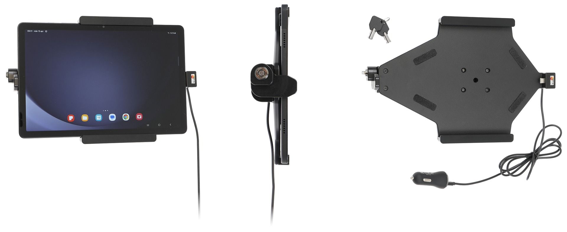 Brodit AH Samsung Tab A9+ 11 inch USB cig.plug lock