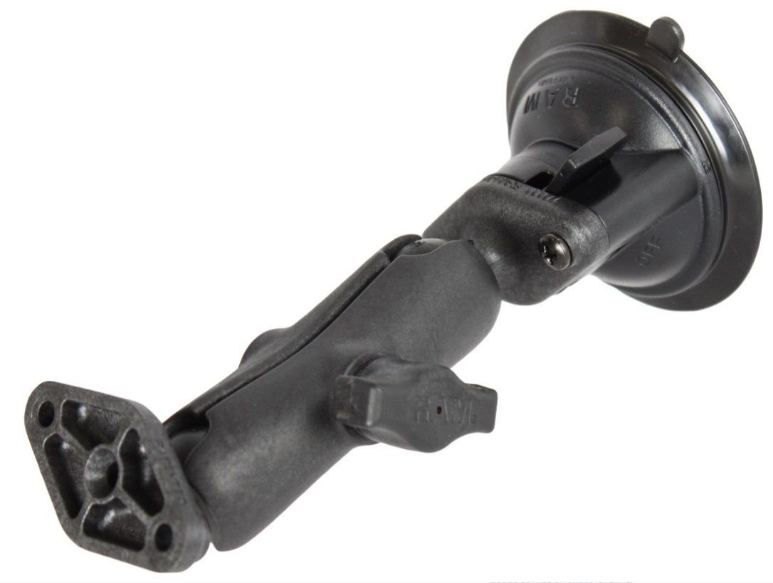 RAM Twist-Lock™ Suction Cup with double socket arm 9"-