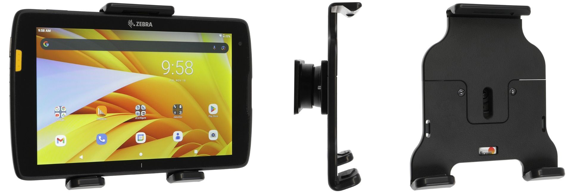 Brodit holder adjustable Tablet 120-135mm/ max 9mm dikte