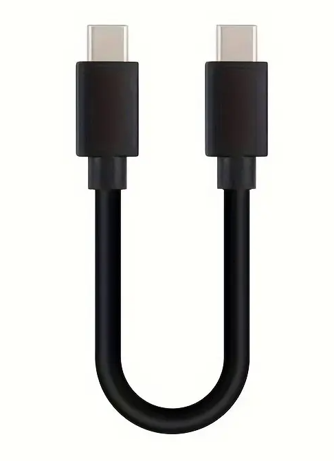 Adapterkabel usbC M - usbC M  0.20m zwart