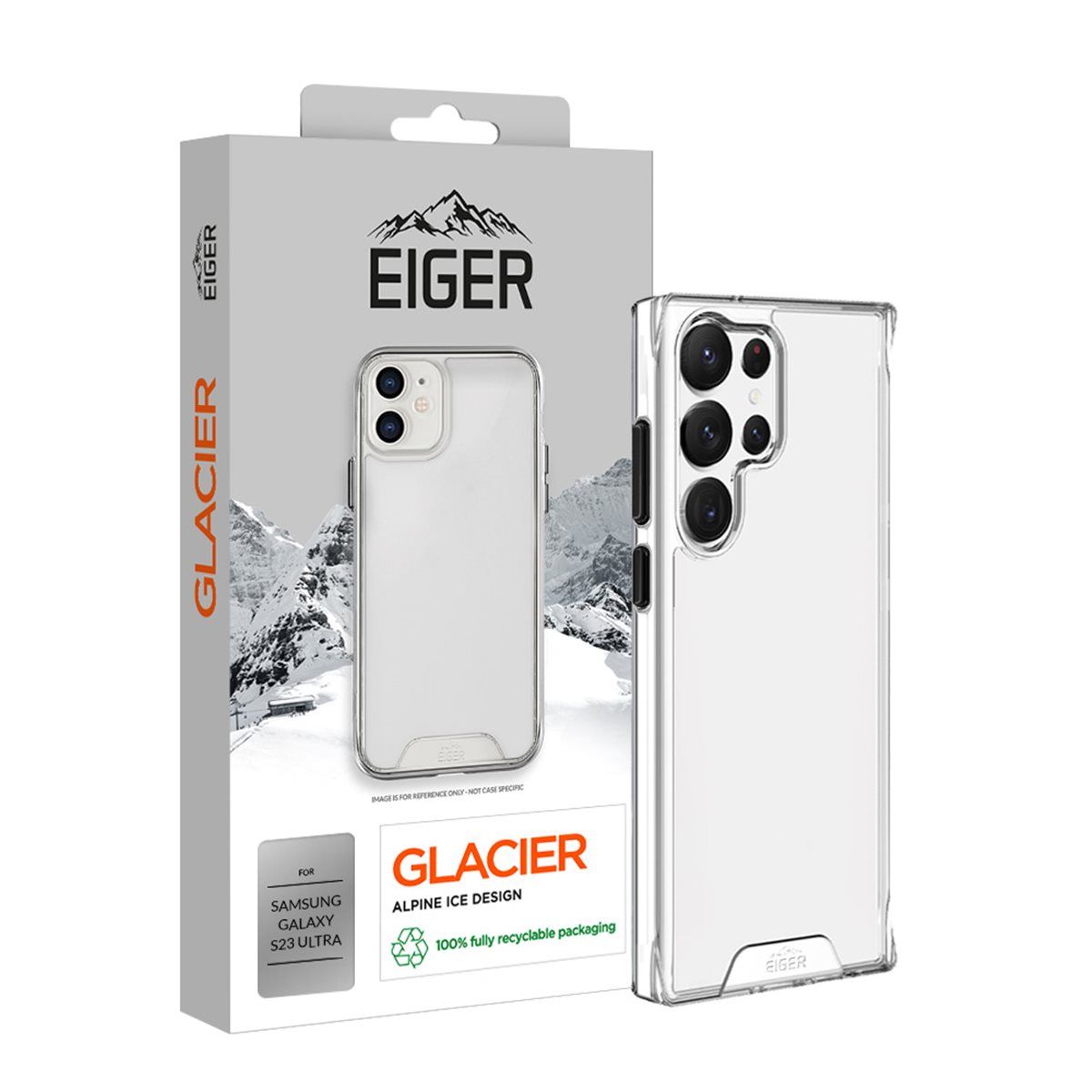 Eiger Glacier case Samsung Galaxy S23 Ultra - transparant
