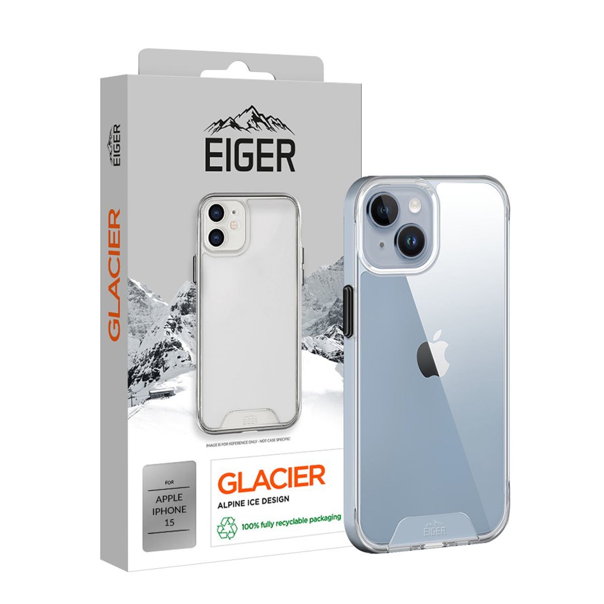 Eiger Glacier case Apple iPhone 15 - transparant