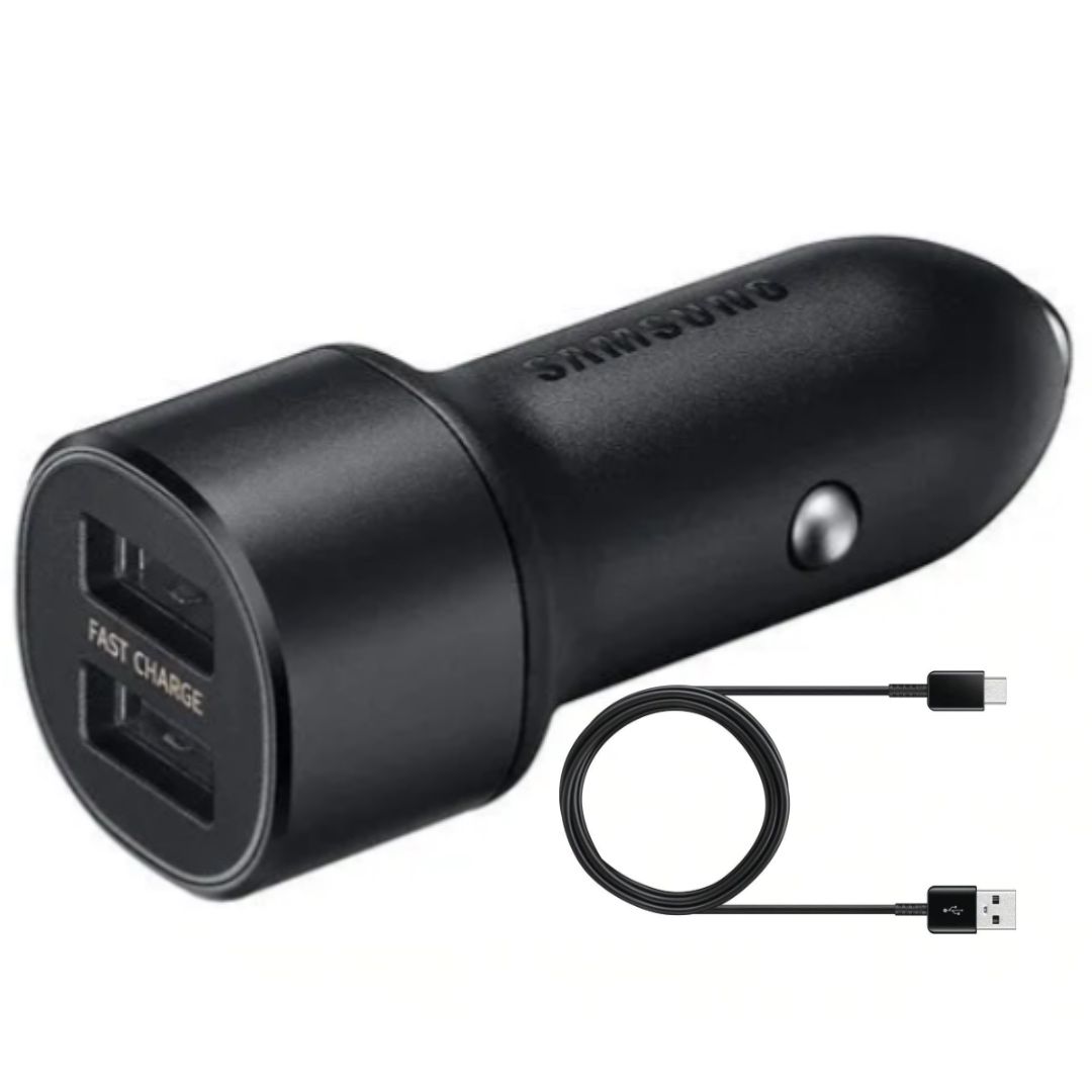 Charger 12/24V Samsung EP-L1100WBEGEU 2x usbA + usbC black