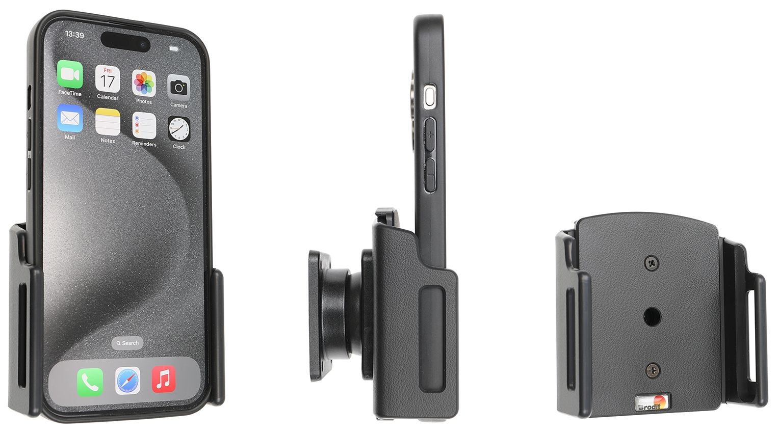 Brodit adjustable holder Apple iPhone 15/15Pro 70-83/8-12mm