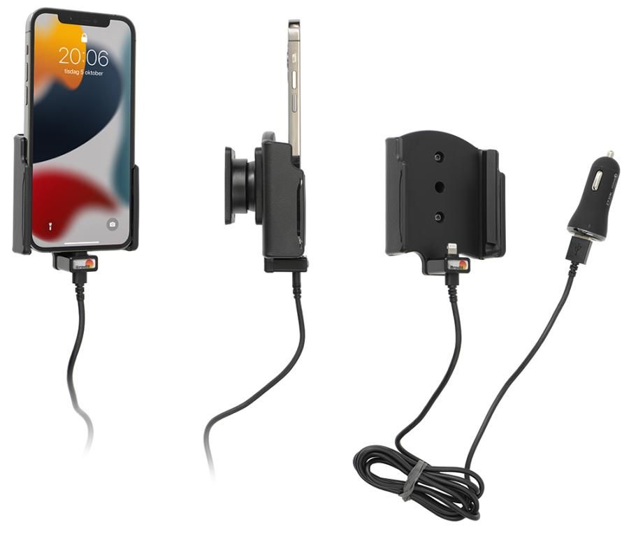 Brodit Active holder Apple iPhone 13 - 14 / Pro USB cig.plug