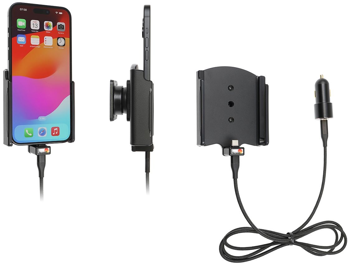Brodit Active holder Apple iPhone 15 Plus USB cig.plug